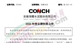 海螺水泥凈利潤351.30億元！同比增加4.58%！