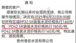 水泥價格大跌了！甚至跌破最低價！