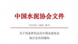重磅！肖家祥任水泥協(xié)會執(zhí)行會長！